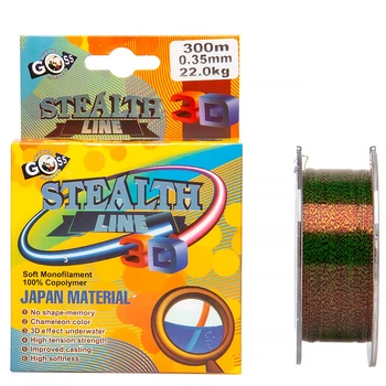 Лісочка для коропової риболовлі 3D Goss Stealth Line Japan 300 метрів 0.35 тест 22 кг