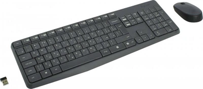Клавиатура и мышь беспроводная Logitech MK235 Grey USB (920-007931)