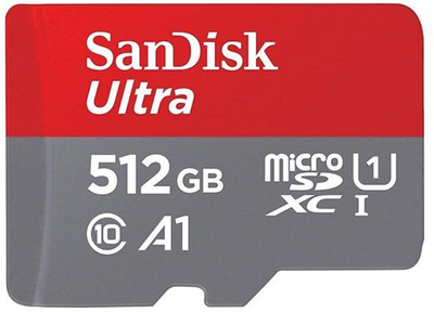 SanDisk Ultra microSDXC 512GB UHS-I 10 + SD adapter (SDSQUAC-512G-GN6MA)