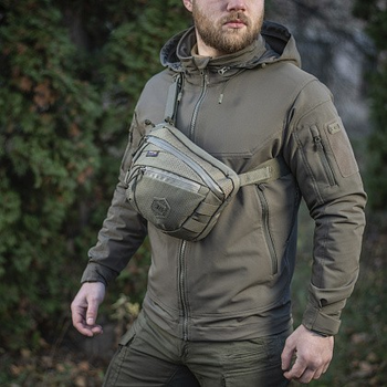 Сумка тактическая через плечо на грудь M-TAC Sphaera Hex Hardsling Bag Gen.III Elite Ranger Green для пистолета (сумка на пояс)