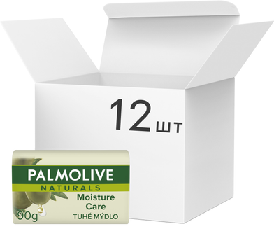 Упаковка мыла Palmolive Натурель Интенсивное увлажнение Оливка и Молочко 90 г х 12 шт (8693495033992)