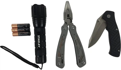 Універсальний інструмент Stanley MULTI-TOOL 12 в одному + ніж карманний + ліхтарик (STHT81502-0)