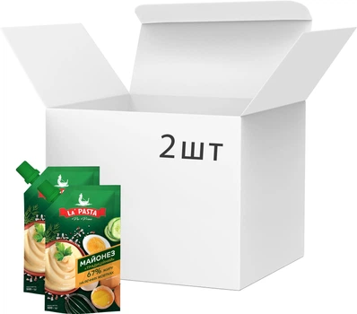 Упаковка майонеза La Pasta традиционного 67% 500 г х 2 шт (4823124601382)