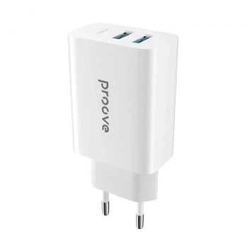 Мережевий зарядний пристрій МЗП Proove Rapid 30W (2 USB + Type-C) (white)