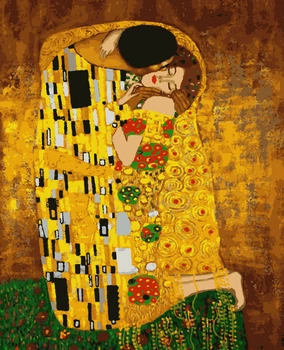 Картины по номерам Густав Климт Поцелуй (PNX7540) Artissimo 50*60 см