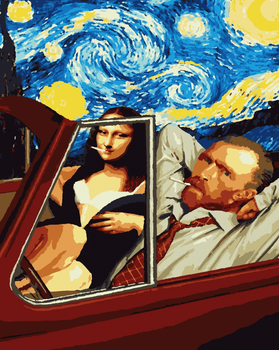 Картины по номерам Мона Лиза и Ван Гог (PNX6433) Artissimo 50*60 см
