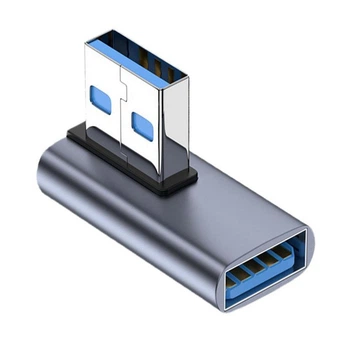 Переходник Г-образный OTG USB 3.0 Male - USB 3.0 Female 10 Гбит/с, металл (485670)