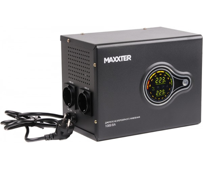 ДБЖ Maxxter MX-HI-PSW1000-01, тривалої дії, 1000 ВА (600 Вт), без АКБ