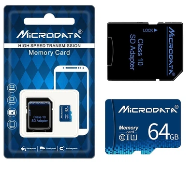 Карта памяти MicroData 64Gb 10 class A1 microSD V30 U3 с адаптером