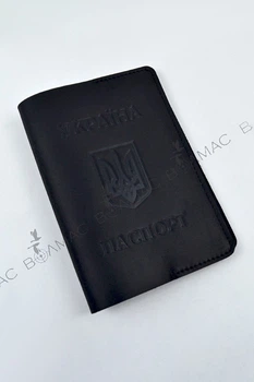 Обкладинка для паспорту чорного кольору (8046066)