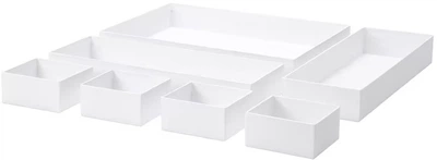 Набір ящиків IKEA MALAREN 7шт Білий (70464459)