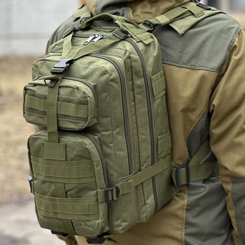 Тактический штурмовой рюкзак Tactic на 25 л военный рюкзак Олива (ta25-olive)