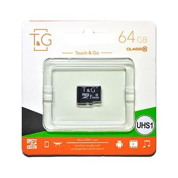 Карта пам'яті microSDHC, 64Gb, Class10 uhs-i, t&g, без адаптера (tg-64gbsdcl10-00)
