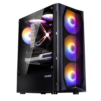 Корпус Zalman n4 Rev.1, без бп, 1xUSB3.0, 2xUSB2.0, 3x140mm rgb, 3x120mm rgb, tg Side Window, atx, черный n4rev.1
