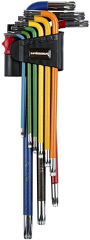 Набор Г-образных ключей Haisser 48117 TORX T10-50 экстра-длинные 9 шт (BP109344)