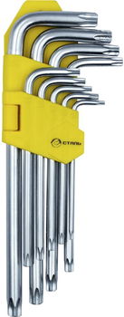 Набор Г-образных ключей СТАЛЬ 48106 TORX T10-50 удлиненных 9 шт (BP63726)