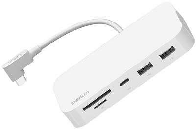 Hub USB-C Belkin 6-in-1 Multiport Hub Biały (INC011BTWH)