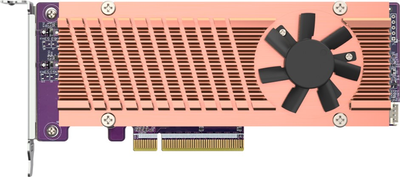Адаптер QNAP SSD Dual PCIe NVMe M.2 2280/22110 (QM2-2P-384A)