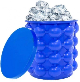 Форма для льда для охлаждения напитков Ice Cube Maker Genie синяя