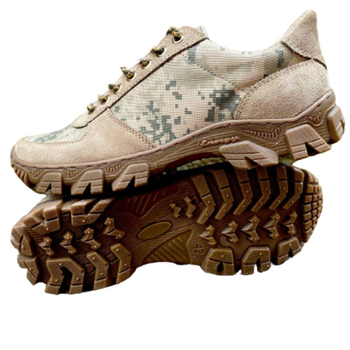 Тактические кроссовки весна/лето, Армейские кроссовки, пиксель облегченные, цвет песочный, размер 44 (105007-44)