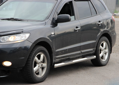 Бічні труби B3 (2 шт., нерж.) для Hyundai Santa Fe 2 2006-2012 рр