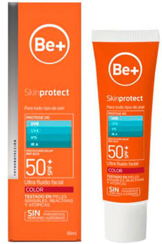 Krem przeciwsłoneczny Be+ Skin Protect Facial Colour SPF50+ 50 ml (8470001902962)