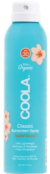 Сонцезахисний спрей Coola Classic Body Organic Sunscreen Spray SPF30 Tropical Coconut 177 мл (850008614446)