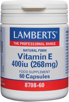 Вітамін Е Lamberts 400 мг 60 капсул (5055148400040)