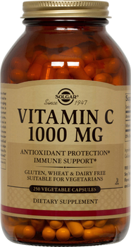 Suplement diety Solgar Witamina C 1000 mg Kapsułki roślinne - Opakowanie 250 sztuk (33984032811)