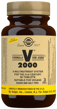 Комплекс вітамінів та мінералів Solgar VM-2000 30 таблеток (33984004252)