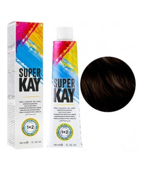 Краска для волос Super Kay Hair Color Cream 4.00 коричневый интенсивный, 180 мл