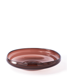 Стеклянное блюдо-фруктовница Pols potten Eye Plate - S Dark Brown