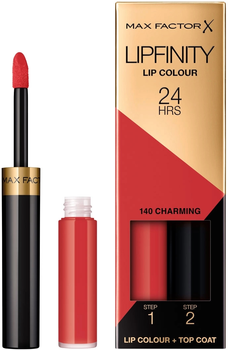 Trwała szminka w płynie i balsam nawilżający Max Factor Lipfinity Lip Colour 140 Charming (86100013782)
