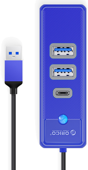 USB-хаб Orico 2 x USB 3.0 + USB-C Синій (PWC2U-U3-015-BL-EP)