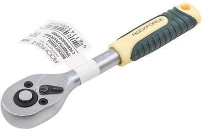Трещотка Rock Force RF-80222W 1/4" реверсивная с резиновой ручкой