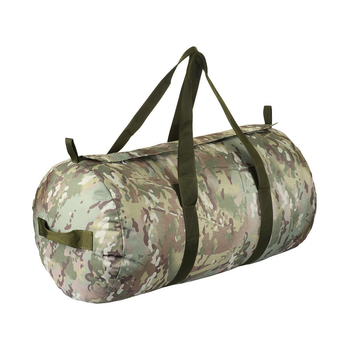 Сумка-баул/рюкзак M-Tac тактическая Камуфляжный зеленый цвет - 90 л (армейский вещмешок цилиндр)