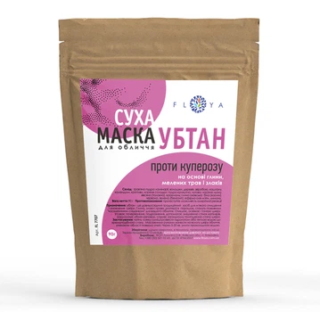 Убтан суха маска для обличчя FLOYA Убтан, суха-маска "Проти куперозу" 120 г