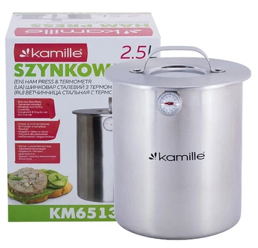 Ветчинница з нержавіючої стали з термометром 2,5 л Kamille KM-6513