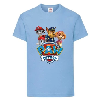 Футболка дитяча Щенячий патруль (Paw Patrol) світло-блакитна (puppies-5-blue) розмір 116 см