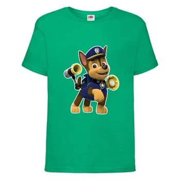 Футболка дитяча Щенячий патруль (Paw Patrol) зелена (racer-3-green) розмір 116 см