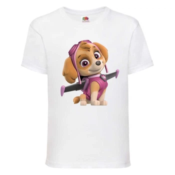 Футболка детская Щенячий патруль 2 (Paw Patrol) Скай белая 104 см