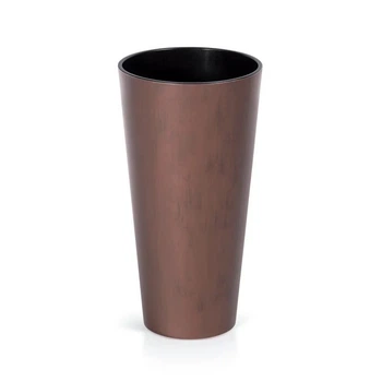 Горшок для цветов Prosperplast TUBUS SLIM CORTEN 30х30х57.5см круглый с вкладышем высокий бронза (65872-7601)