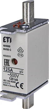 Предохранитель NH-00/gG 125A 500V KOMBI ETI (4182215)
