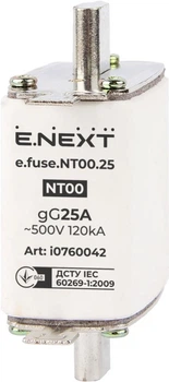 Предохранитель плавкий E.NEXT e.fuse.NT00.25, габарит 00, 25А i0760042