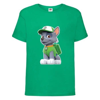 Футболка дитяча Щенячий патруль (Paw Patrol) зелена (rocky-green) розмір 104 см