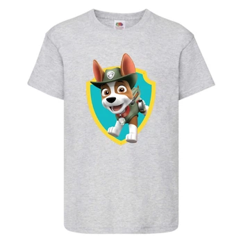 Футболка дитяча Щенячий патруль (Paw Patrol), сіра (tracker-gray) розмір 116 см