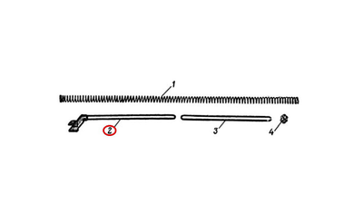 Напрямна поворотного механізму АК із фіксатором (при стрільбі з ГП-25)