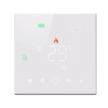 Программируемый терморегулятор EcoTerm Smart для теплого пола с Wi-Fi, белый