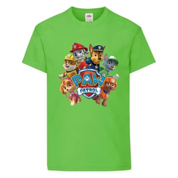 Футболка детская Щенячий патруль (Paw Patrol) светло-зеленая (all-puppies-green) размер 104 см
