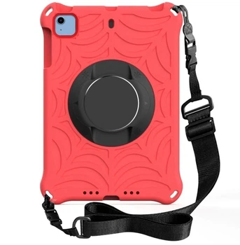 Чехол STR EVA Apple iPad Air 4 (10.9 экран) Паутинка, детский с ремнём и подставкой Red